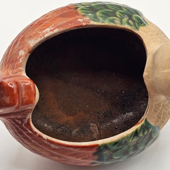 Vintage Duck Pottery Planter - Cute Garden Decor, Retro Boho Primitive Decor - Picture 5 of 9